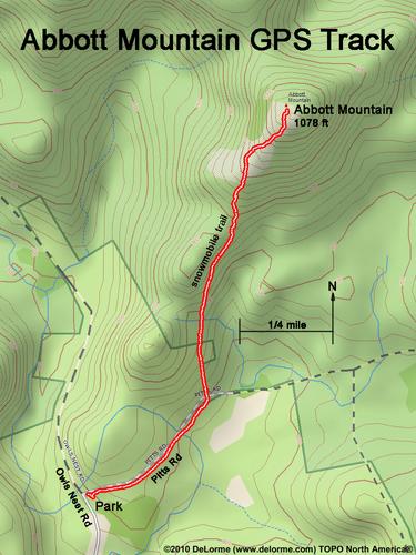GPS track to Abbott Mountain