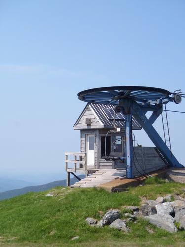 Sugarbush North ski-lift in June near the top of Mount Ellen in Vermont