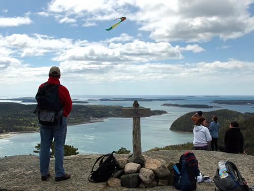 viewpoint at the top of Acadia Mountain in Maine