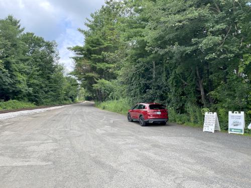 parking in July at Acker Conservation Land near Westford in northeast MA