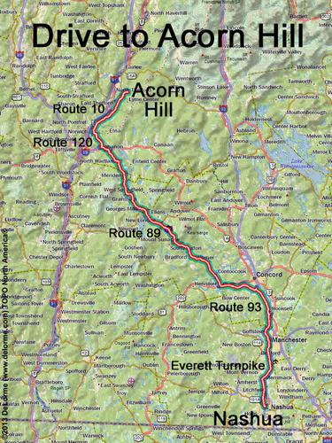 Acorn Hill drive route