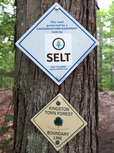 property signs at Acorn Town Forest in southeast New Hampshire