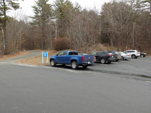 Parking in December at Alice Peck Day Nature Trails in western New Hampshire