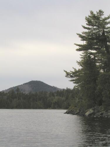 view of Allagash Mountain from Allagash Lake in Maine