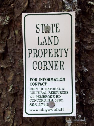 sign at Ames Hill in southern New Hampshire