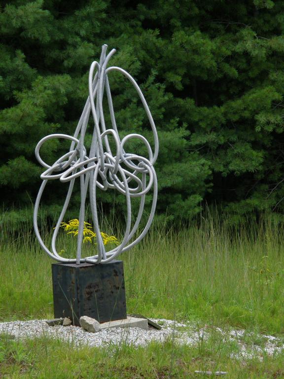 outdoor sculpture exhibit at Andres Institute of Art in New Hampshire