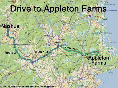 Appleton Farms drive route