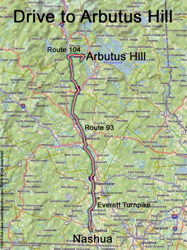 Arbutus Hill drive route