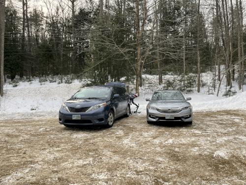 parking in January at Arbutus Hill in New Hampshire