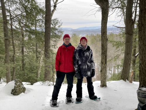 Fred and Carl in January atop Arbutus Hill in New Hampshire