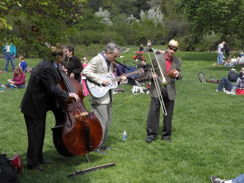 music group at the Arnold Arboretum on Lilac Sunday in Massachusetts