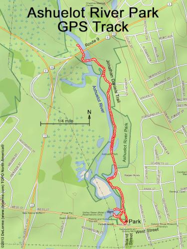 GPS trail at Ashuelot River Park, Keene, NH