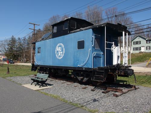 caboose at Assabet River Rail Trail in eastern Massachusetts