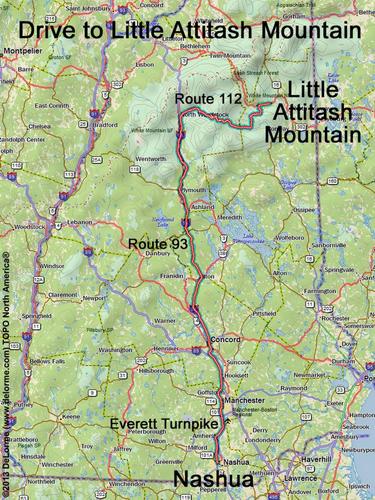 Little Attitash Mountain drive route