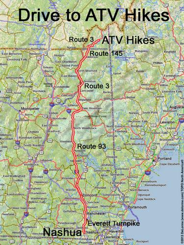 ATV Hikes drive route