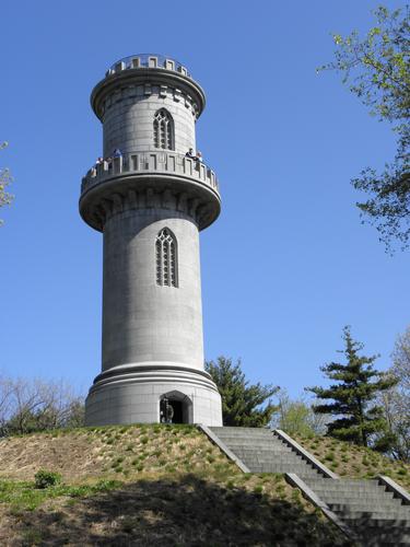 viewing tower at Mount Auburn Cemetery in Massachusetts