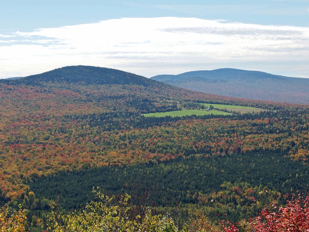 view in September of Brousseau Mountain from Averill Mountain in northeast Vermont