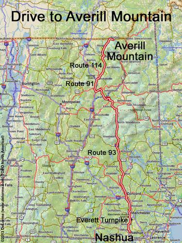 Averill Mountain drive route