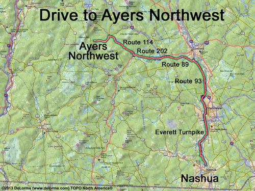 Ayers Northwest drive route