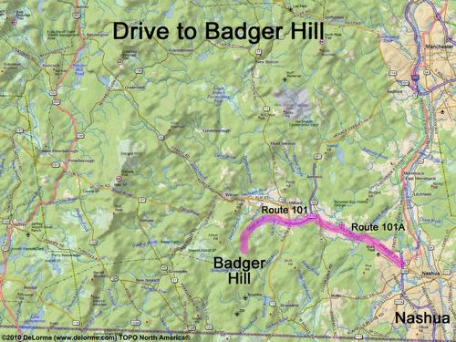 Badger Hill drive route
