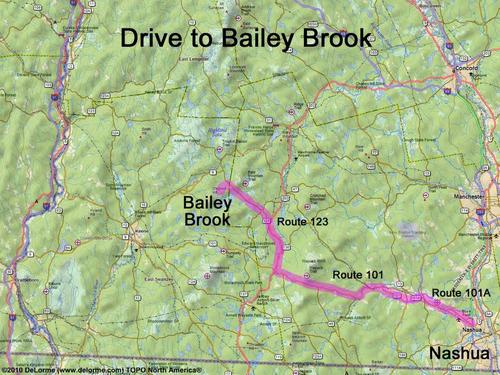 Bailey Brook drive route
