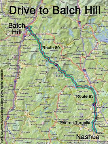 Balch Hill drive route
