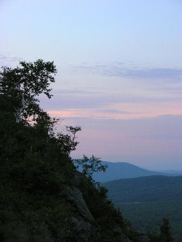 sunset on Artist's Bluff in New Hampshire