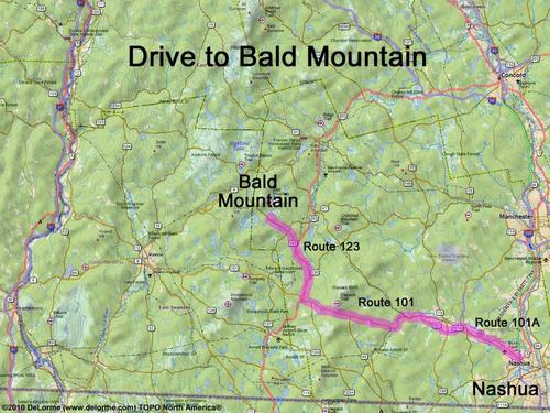 Bald Mountain drive route