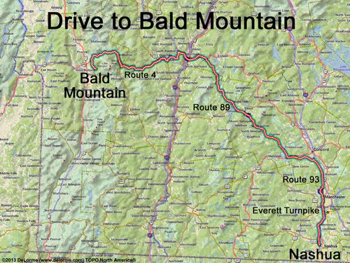 Bald Mountain drive route