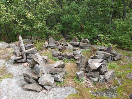 stone seating at the Picnic area atop Bald Mountain in southwestern New Hampshire