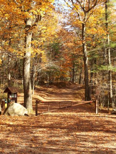 entrance road in October at Ball Hill near Leominster MA