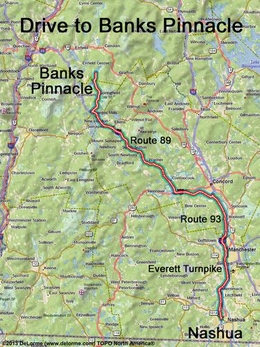 Banks Pinnacle drive route