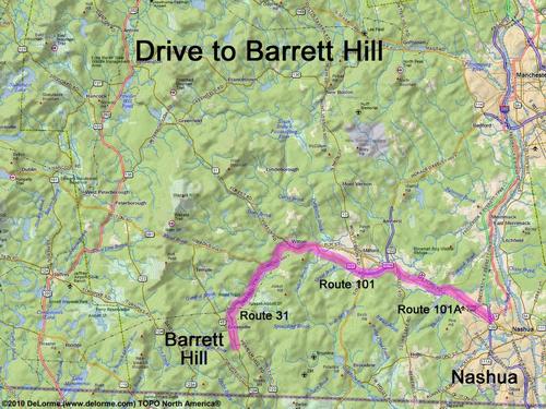Barrett Hill drive route