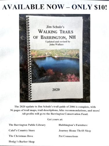 trail guide advetisement at Barrington Watershed Area in southeast New Hampshire