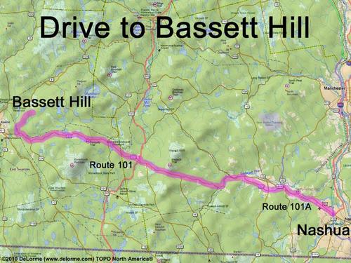 Bassett Hill drive route