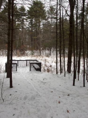 viewing platform at Batchelder Mill Road Trails near Concord in southern New Hampshire