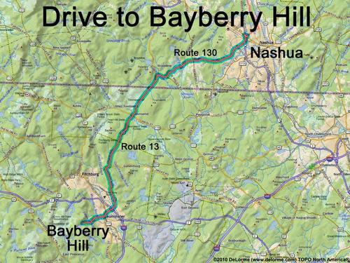 Bayberry Hill drive route