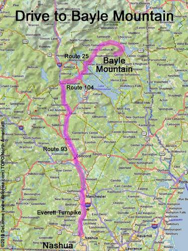 Bayle Mountain drive route
