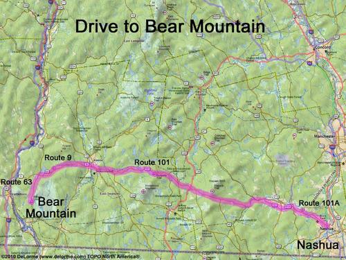 Bear Mountain drive route</h2>
 drive route