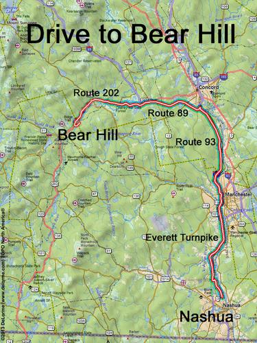 Bear Hill drive route