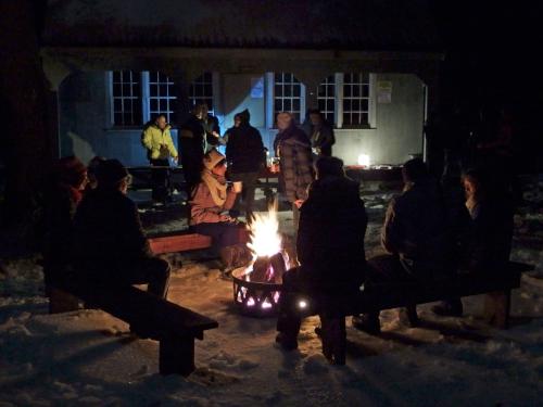 Valentine's Day campfire and cabin at Beaver Brook in southern New Hampshire