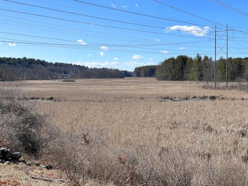view in February under the powerline swath at Beaver Brook Trails at Westford in northeast MA