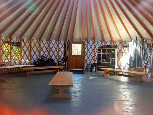 yurt facility at the Dublin School Nordic Center on Beech Hill at Dublin in southern New Hampshire