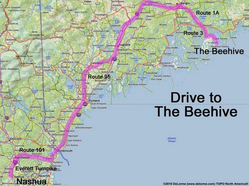 The Beehive drive route