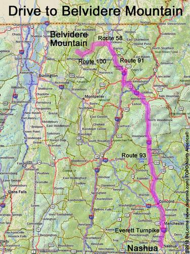 Belvidere Mountain drive route