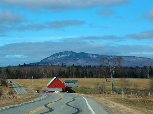 view from Route 58 of Belvidere Mountain in Vermont