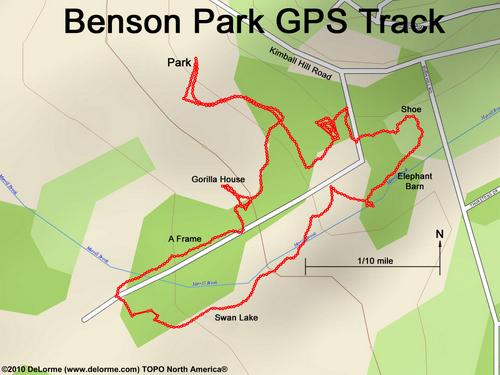 GPS track at Benson Park in New Hampshire