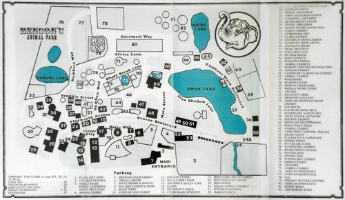 old map of Benson's Animal Park in New Hampshire