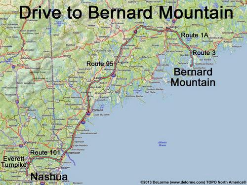 Bernard Mountain drive route