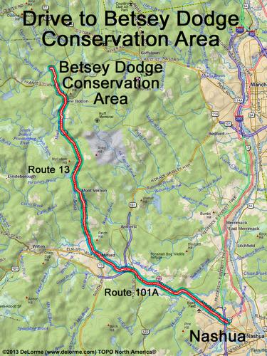Betsey Dodge Conservation Area drive route